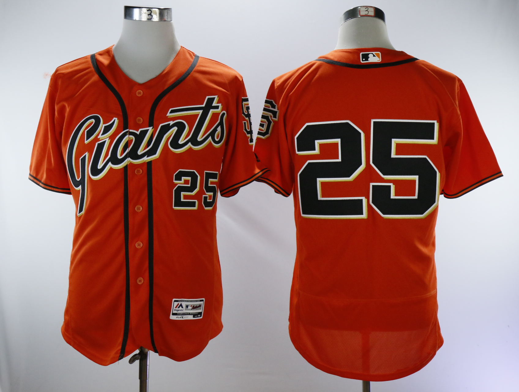 Men San Francisco Giants #25 Bonds Orange Throwback MLB Jerseys